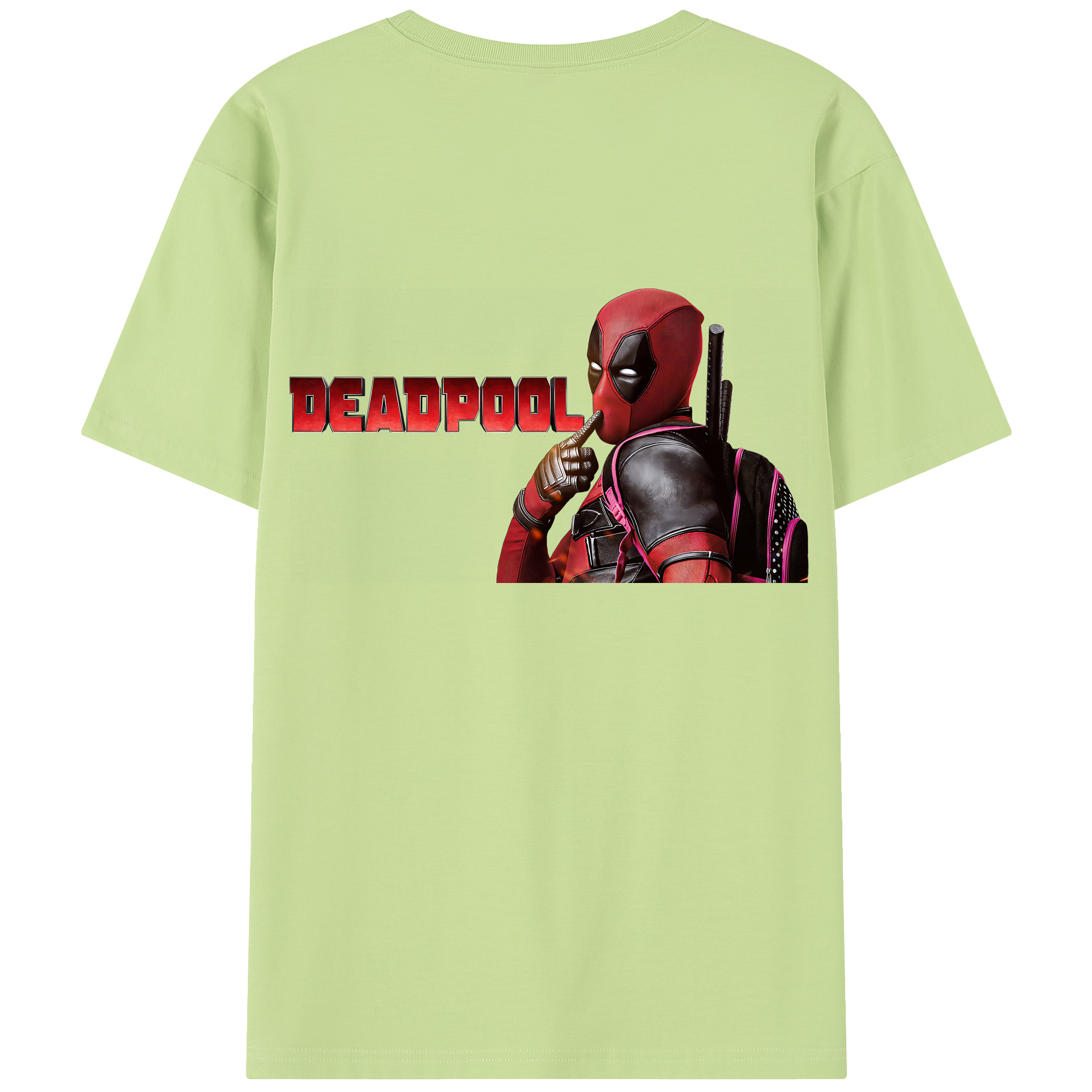 （画像用） Deadpool デッドプール 綿100％半袖Tシャツ（背面プリント）